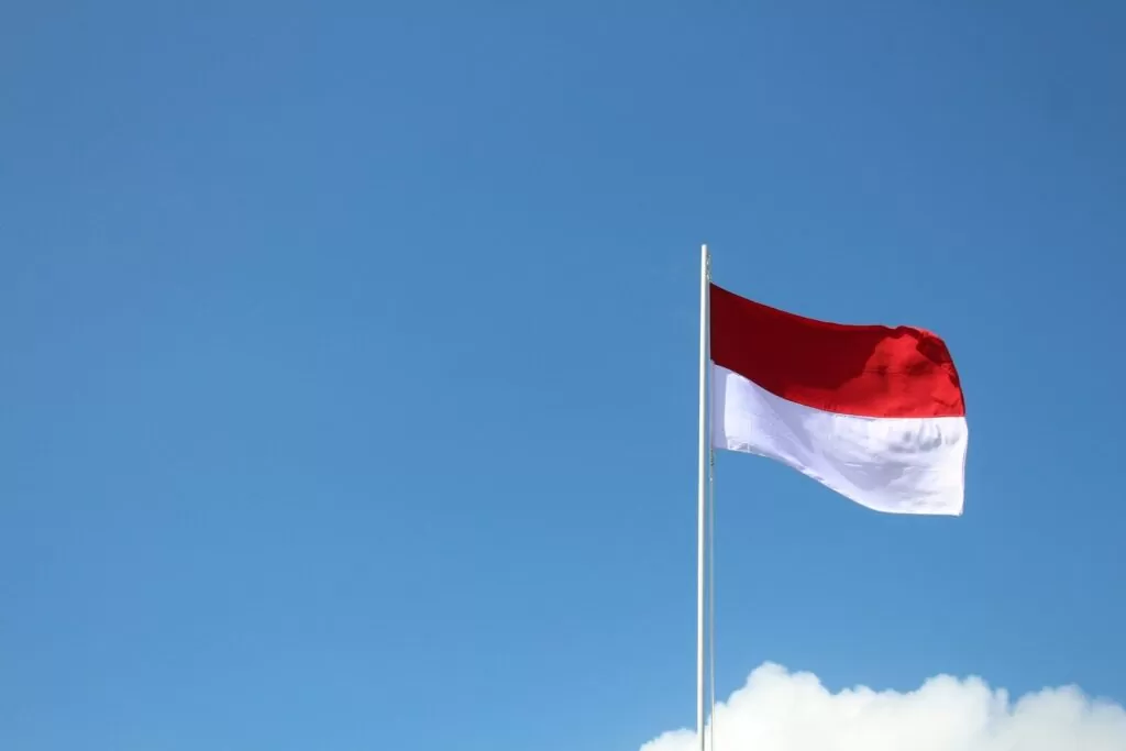 red and white flag under blue sky during daytime